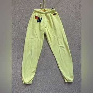 Aviator Nation Neon Yellow Joggers